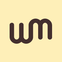 wm monogram, cocoa on butter