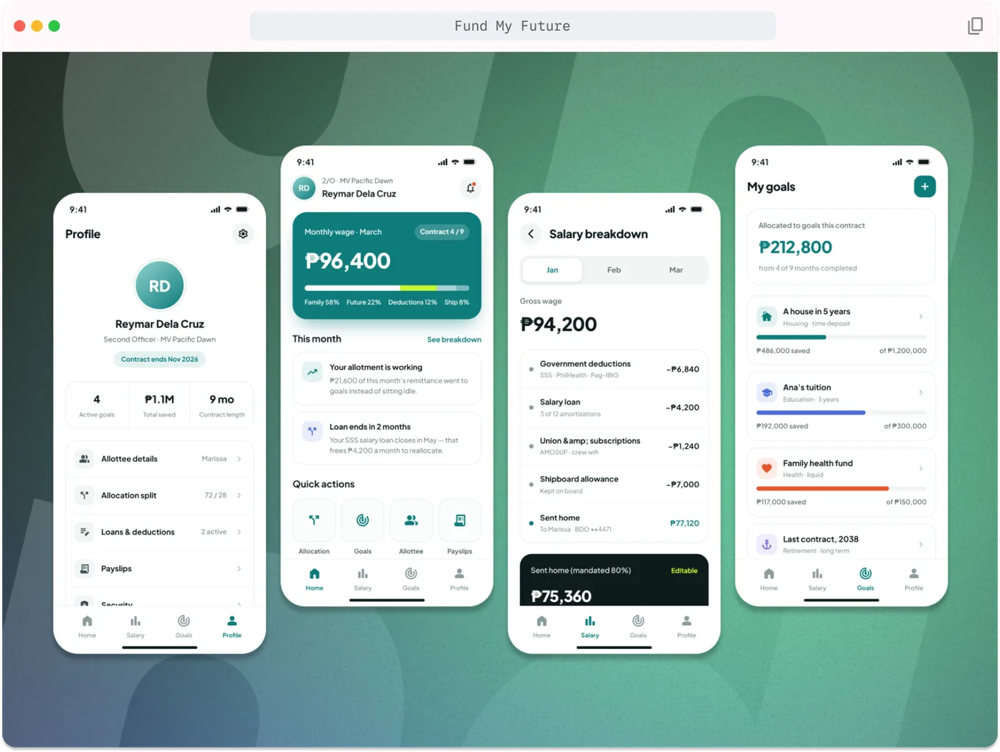 Fund My Future: seafarer salary and savings app